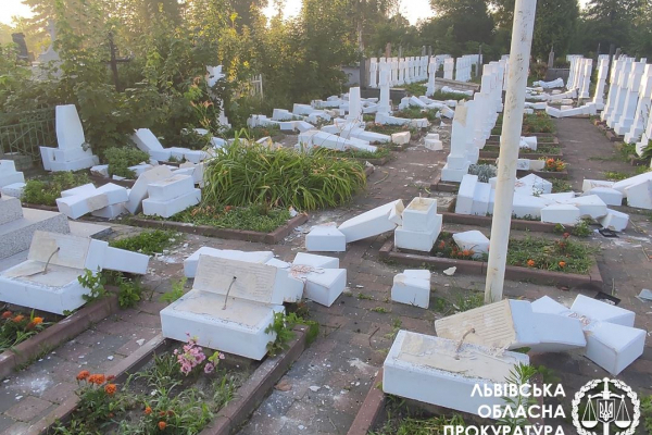 На Стрийщині за наругу над могилами Січових Стрільців та воїнів УГА судитимуть 20-річного чоловіка