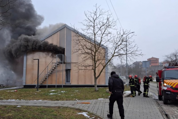 У Львові горів модульний будинок матері й дитини